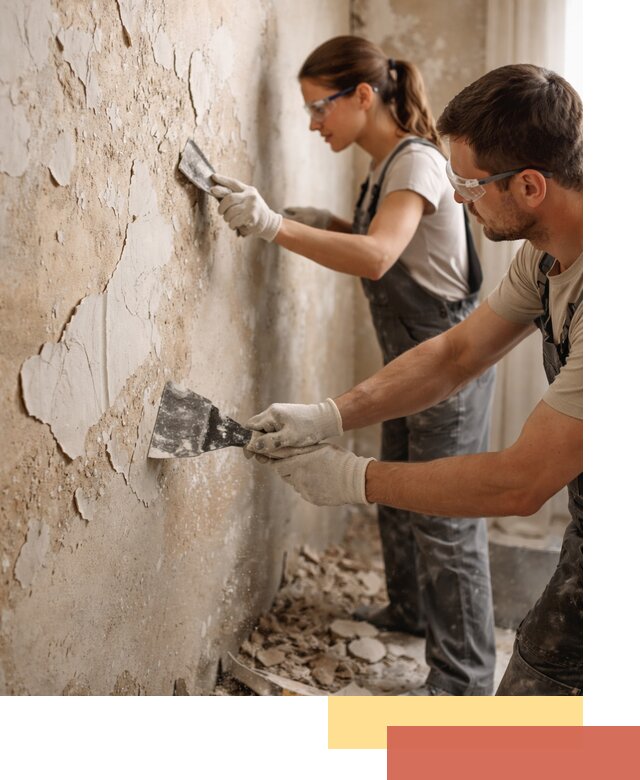 Снятие старой шпаклевки и подготовка поверхностей в Александрове
