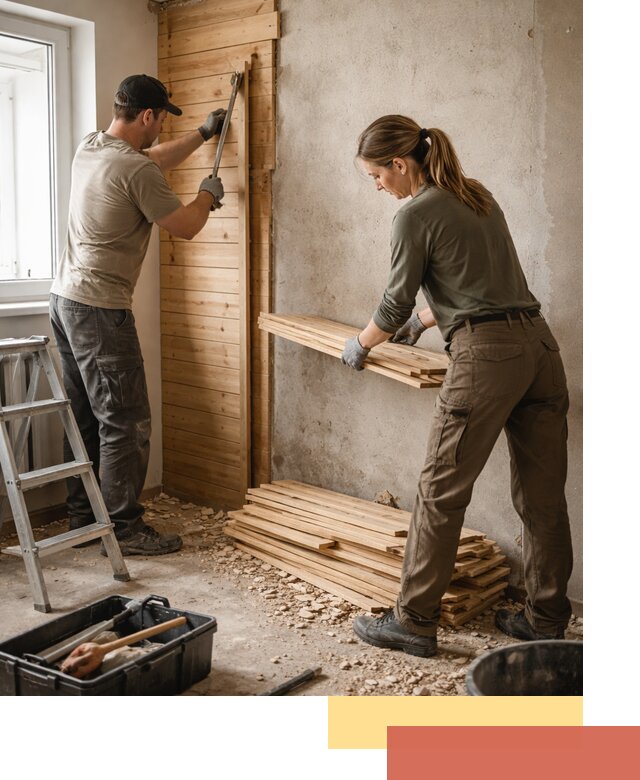 Демонтаж вагонки со стен в Александрове — профессиональный демонтаж