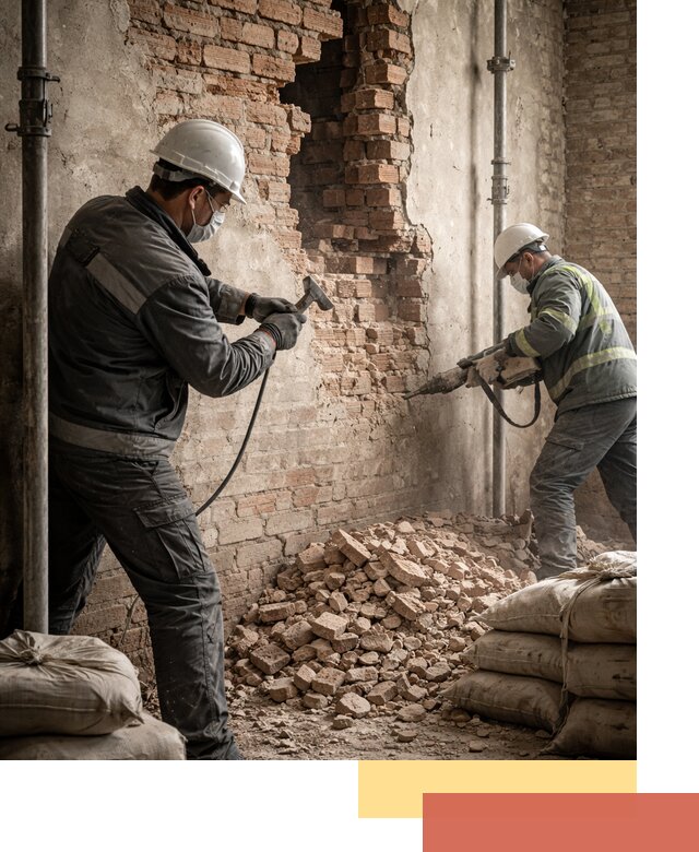 Демонтаж кирпичных стен в Александрове быстро и безопасно