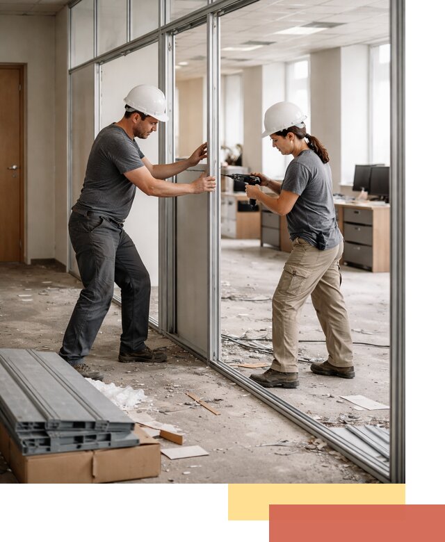 Демонтаж алюминиевых перегородок в Александрове быстро и аккуратно