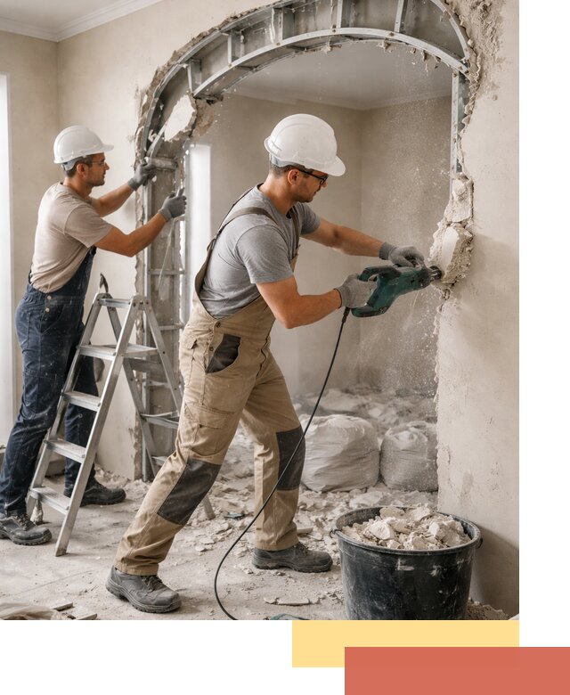 Демонтаж гипсокартонной арки в Александрове быстро и аккуратно