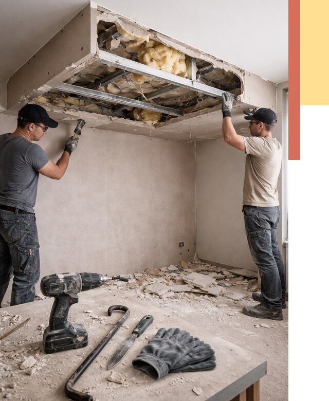 Демонтаж короба из гипсокартона в Александрове от 1628 руб. — быстро и недорого | ОТДЕЛОЧНИК-Лкн