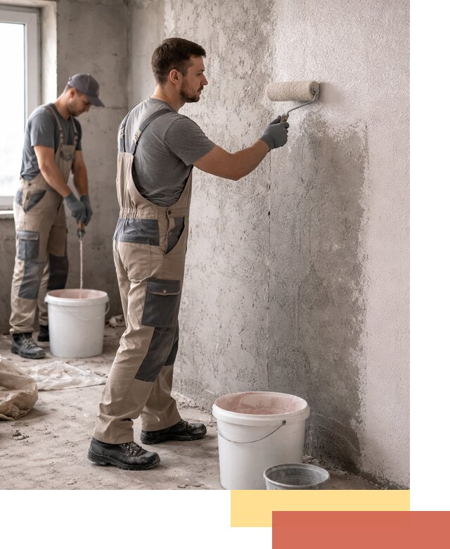 Нанесение бетоноконтакта на стены в Александрове для последующей отделки