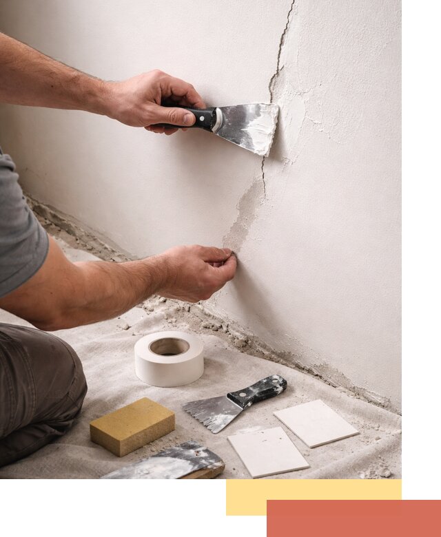 Заделка трещин и сколов в стенах и потолках в Александрове