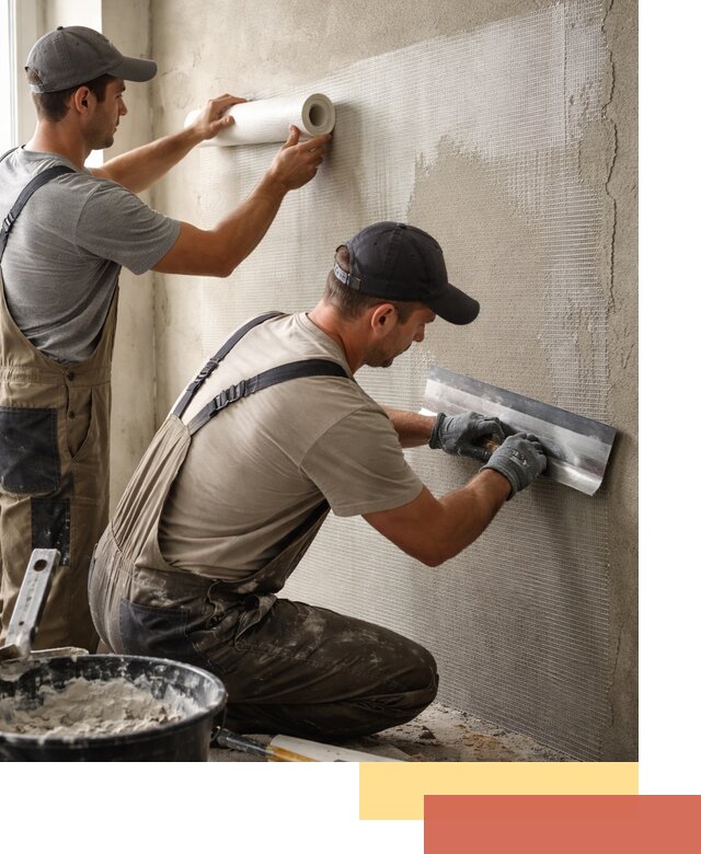 Армирование стен стеклосеткой в Александрове для прочной отделки