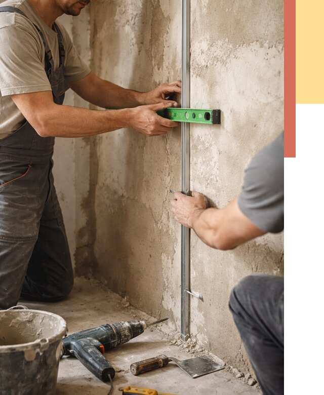 Установка штукатурных маяков в Александрове от 7498 руб. — быстро и недорого | ОТДЕЛОЧНИК-Лкн