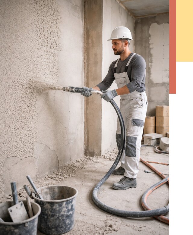 Машинная штукатурка стен в Александрове под ключ от 6962 руб./м2 | ОТДЕЛОЧНИК-Лкн