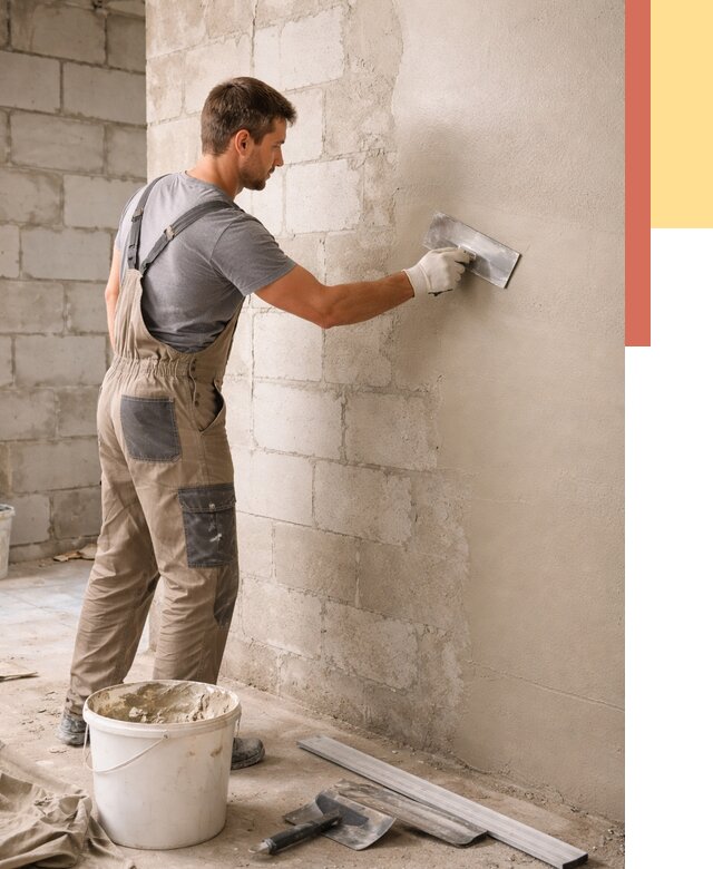 Штукатурка стен из газобетона в Александрове от 2249 руб./м2 — быстро и недорого | ОТДЕЛОЧНИК-Лкн