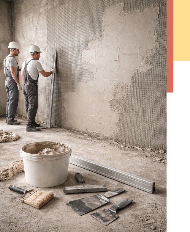 Штукатурка стен по сетке в Александрове от 5891 руб./м2 — быстро и недорого | ОТДЕЛОЧНИК-Лкн