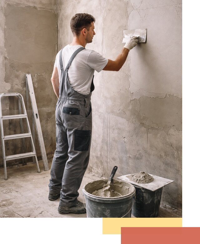 Штукатурка стен в ванной под ключ в Александрове