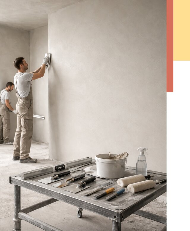 Штукатурка стен под покраску в Александрове от 4820 руб./м² — качественно и недорого | ОТДЕЛОЧНИК-Лкн