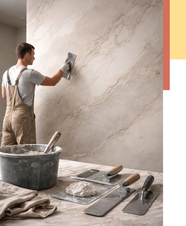 Декоративная штукатурка под мрамор в Александрове от 2999 руб./м² — быстро и недорого | ОТДЕЛОЧНИК-Лкн