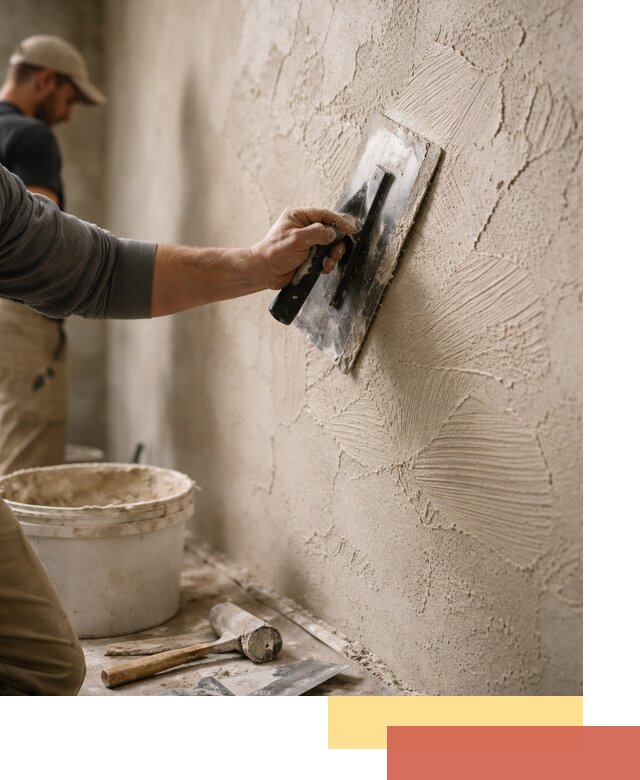 Фактурная штукатурка стен в Александрове — монтаж, отделка, реставрация