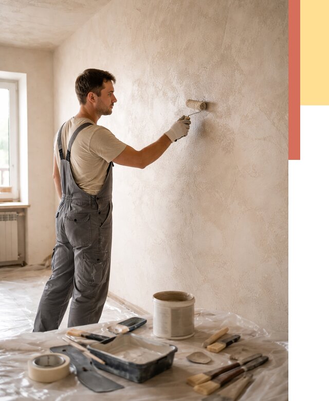 Нанесение лессирующей краски по декоративке в Александрове от 1874 руб. | ОТДЕЛОЧНИК-Лкн