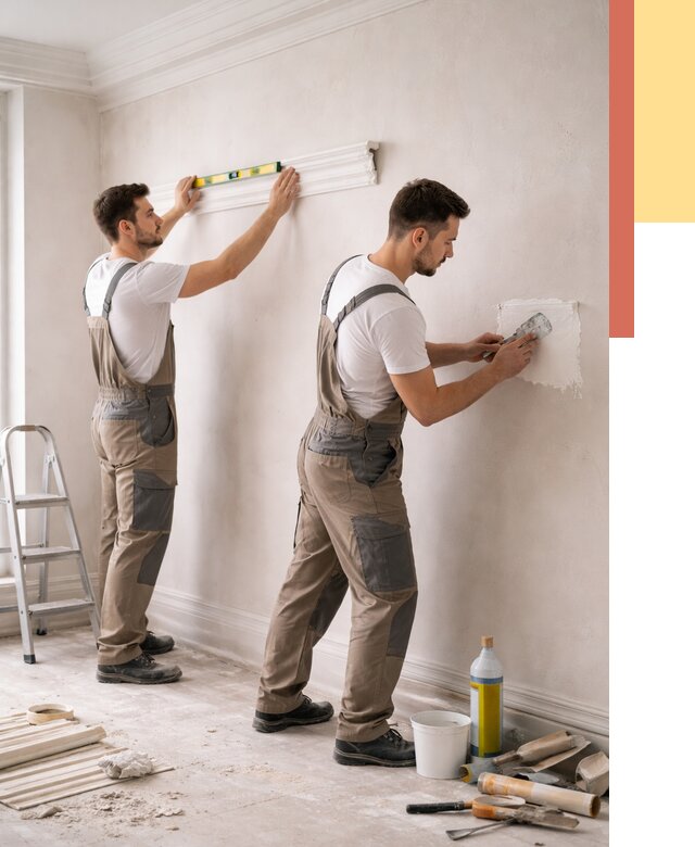 Монтаж лепнины на стены в Александрове от 4820 руб. — недорого, быстро | ОТДЕЛОЧНИК-Лкн