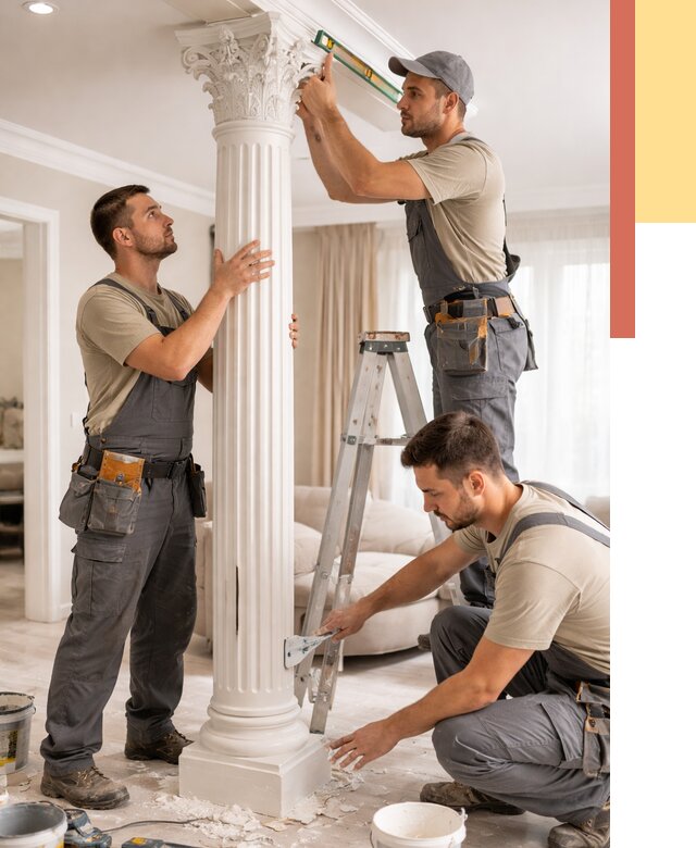 Установка декоративных колонн в Александрове от 12853 руб. под ключ | ОТДЕЛОЧНИК-Лкн