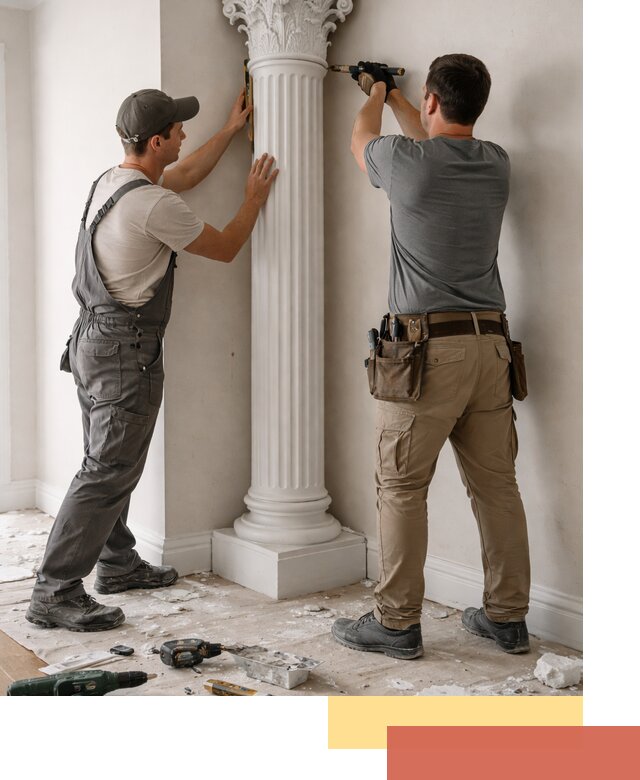 Установка декоративных колонн в Александрове под ключ