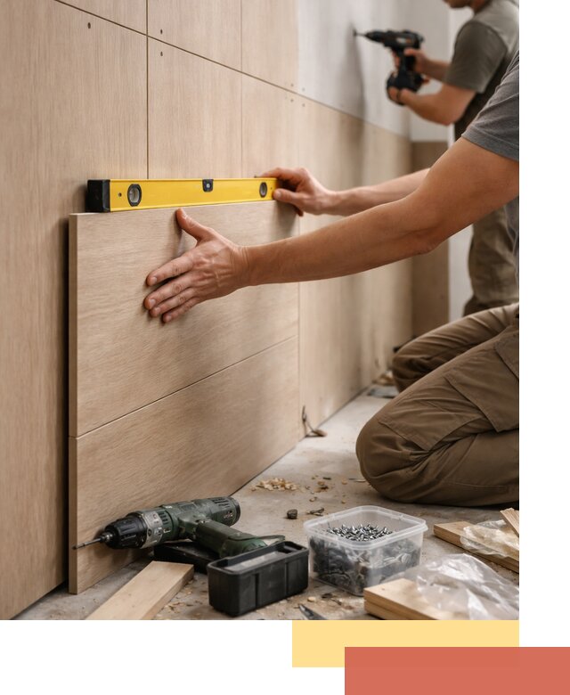 Профессиональный монтаж МДФ панелей на стены в Александрове