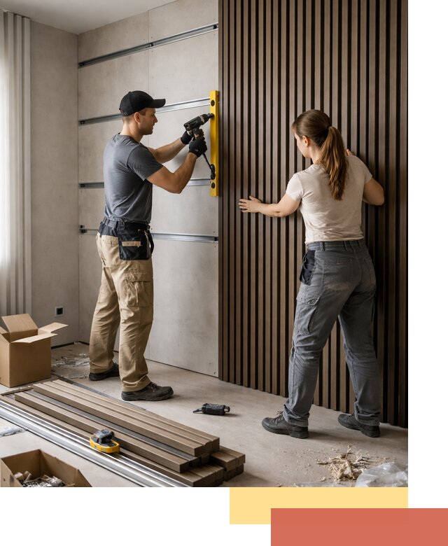 Монтаж реечных панелей на стены в Александрове