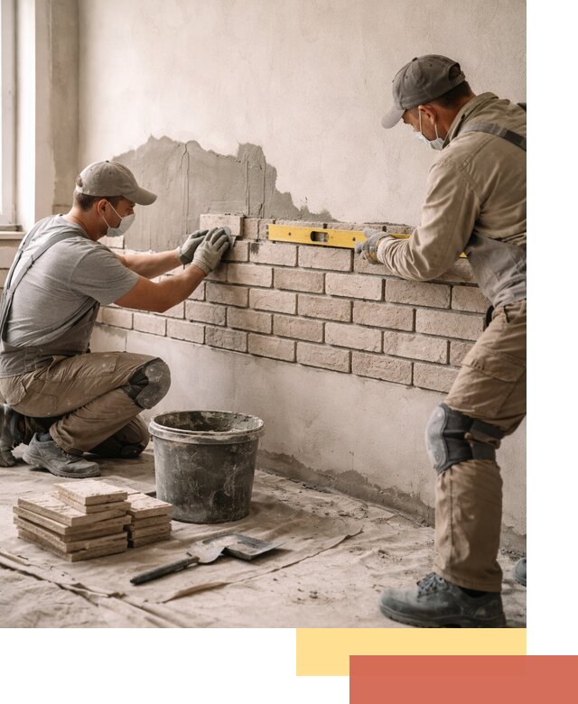 Монтаж декоративного кирпича профессионально в Александрове