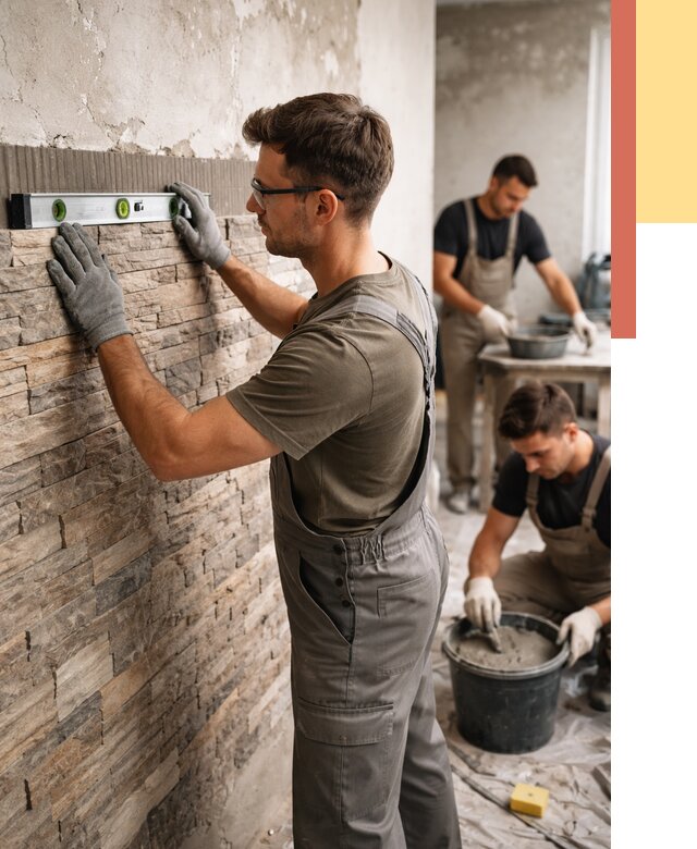 Монтаж искусственного камня в Александрове от 4820 руб. под ключ | ОТДЕЛОЧНИК-Лкн