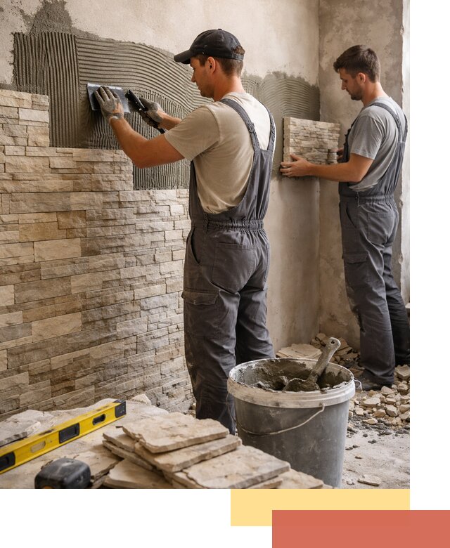 Монтаж искусственного камня в Александрове — облицовка стен и фасадов