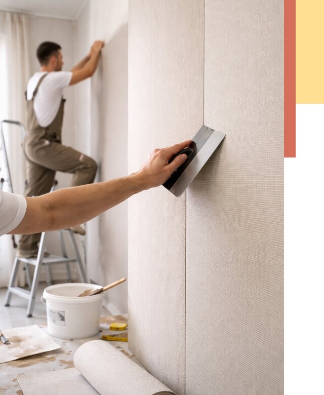 Поклейка текстильных обоев в Александрове от 4820 руб. под ключ | ОТДЕЛОЧНИК-Лкн