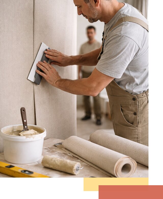 Поклейка текстильных обоев в Александрове профессионально и аккуратно