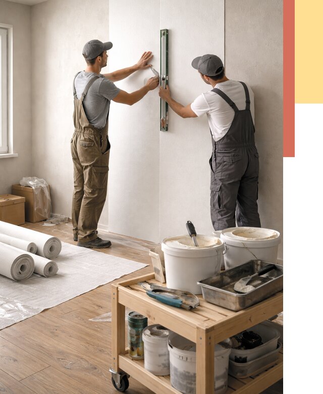 Поклейка стеклообоев в Александрове от 6962 руб. за м2 — быстро и недорого | ОТДЕЛОЧНИК-Лкн