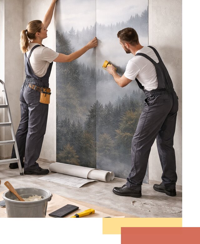 Поклейка фотообоев профессионально в Александрове под ключ