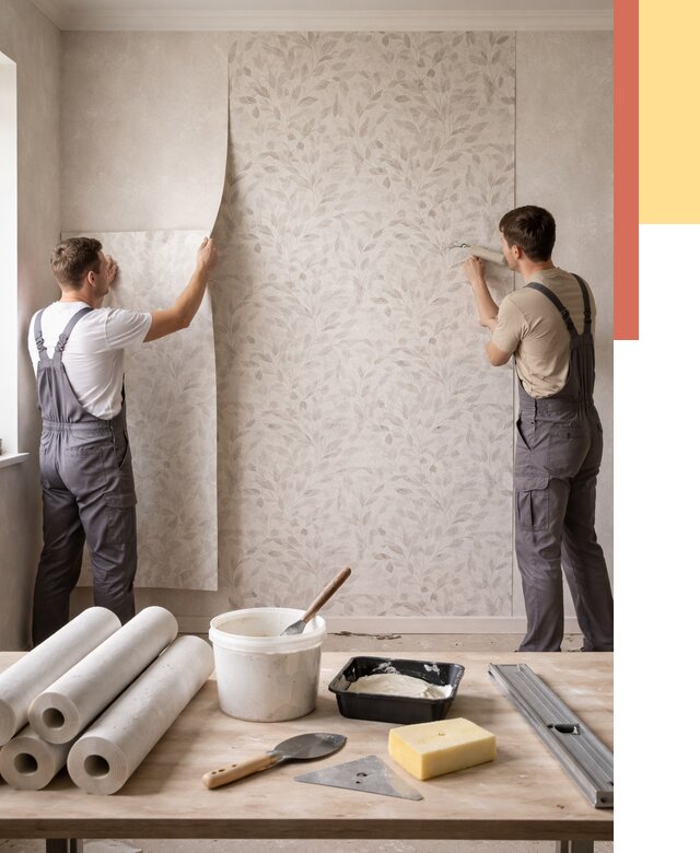 Поклейка обоев с подбором рисунка в Александрове от 3749 руб. | ОТДЕЛОЧНИК-Лкн - быстро и недорого