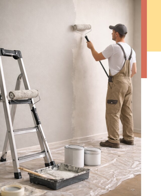 Покраска стен латексной краской в Александрове от 4820 руб. за м2 | ОТДЕЛОЧНИК-Лкн