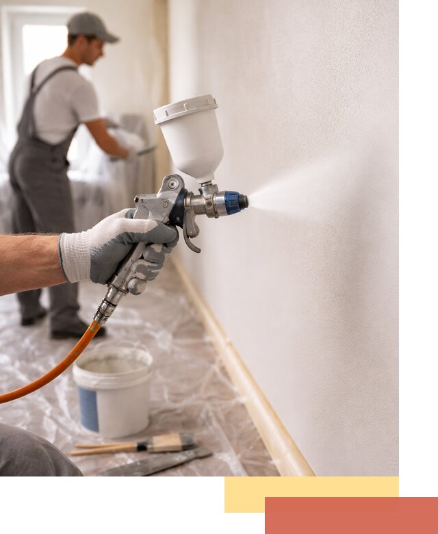 Покраска стен краскопультом в Александрове быстро и качественно