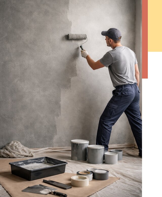 Покраска стен под бетон в Александрове от 696 руб. за м2 — быстро и недорого | ОТДЕЛОЧНИК-Лкн