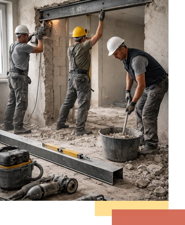 Создание проемов в стенах и несущих конструкциях в Александрове