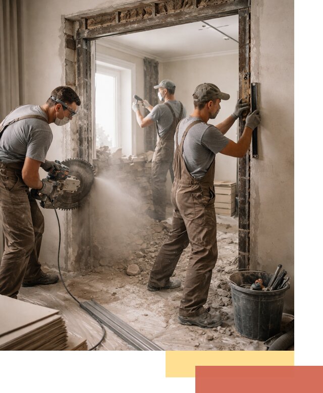 Расширение дверного проема под установку новой двери в Александрове