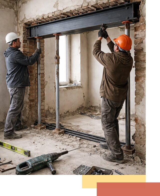 Усиление проема в стене в Александрове для расширения и безопасности