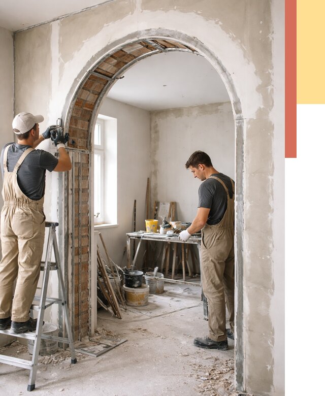 Устройство арочного проема в Александрове от 10175 руб. под ключ — быстро и недорого | ОТДЕЛОЧНИК-Лкн