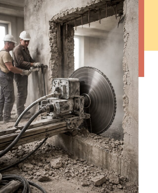 Алмазная резка проемов в Александрове от 4820 руб. быстро и недорого | ОТДЕЛОЧНИК-Лкн