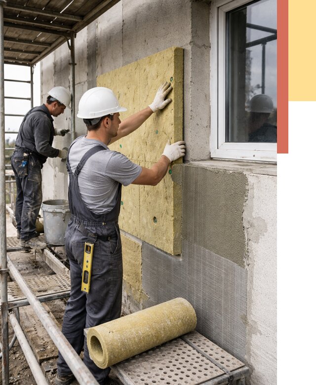 Утепление стен в Александрове от 4606 руб. под ключ — быстро и недорого | ОТДЕЛОЧНИК-Лкн