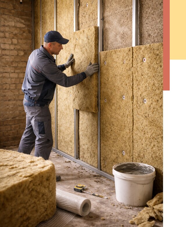 Утепление стен минватой в Александрове от 1446 руб./м2 — недорого и быстро | ОТДЕЛОЧНИК-Лкн