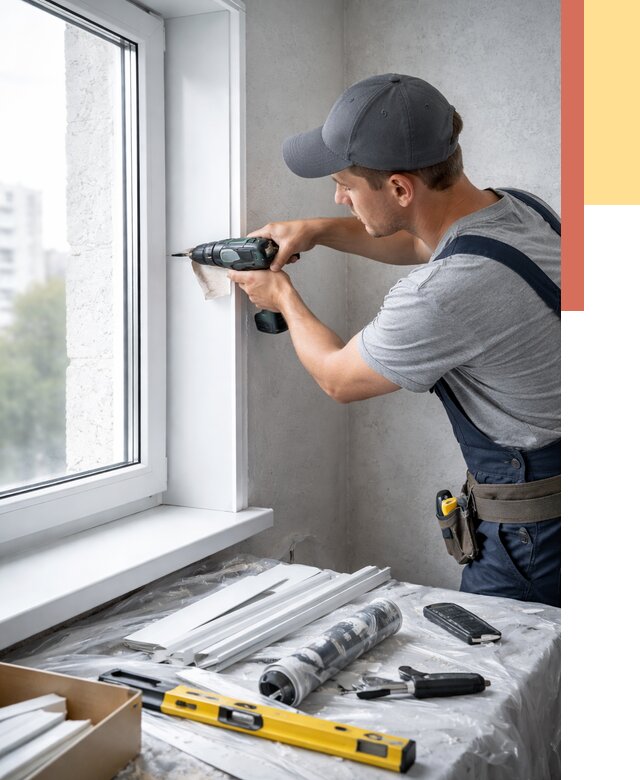 Установка пластиковых откосов в Александрове от 2410 руб. | ОТДЕЛОЧНИК-Лкн монтаж, быстро и недорого