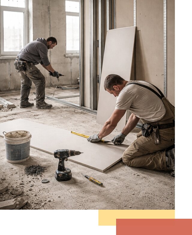 Кладка перегородок из ПГП под ключ в Александрове