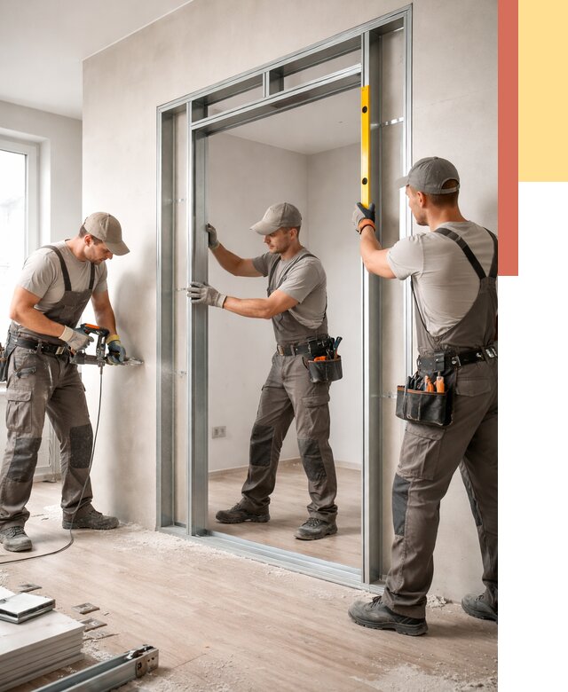 Устройство дверного проема в перегородке в Александрове от 4820 руб. под ключ | ОТДЕЛОЧНИК-Лкн