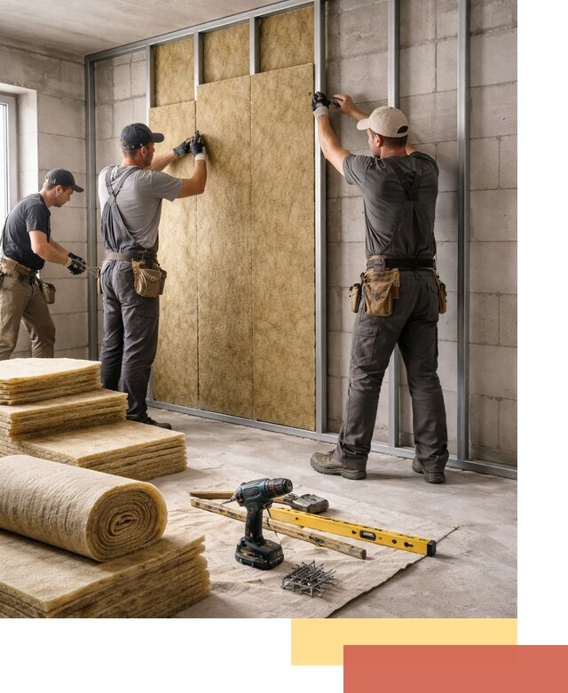 Шумоизоляция перегородок из блоков в Александрове — монтаж и защита шумоизоляцией