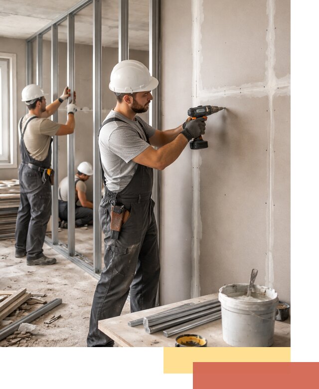 Перегородки из огнестойкого гипсокартона в Александрове под ключ