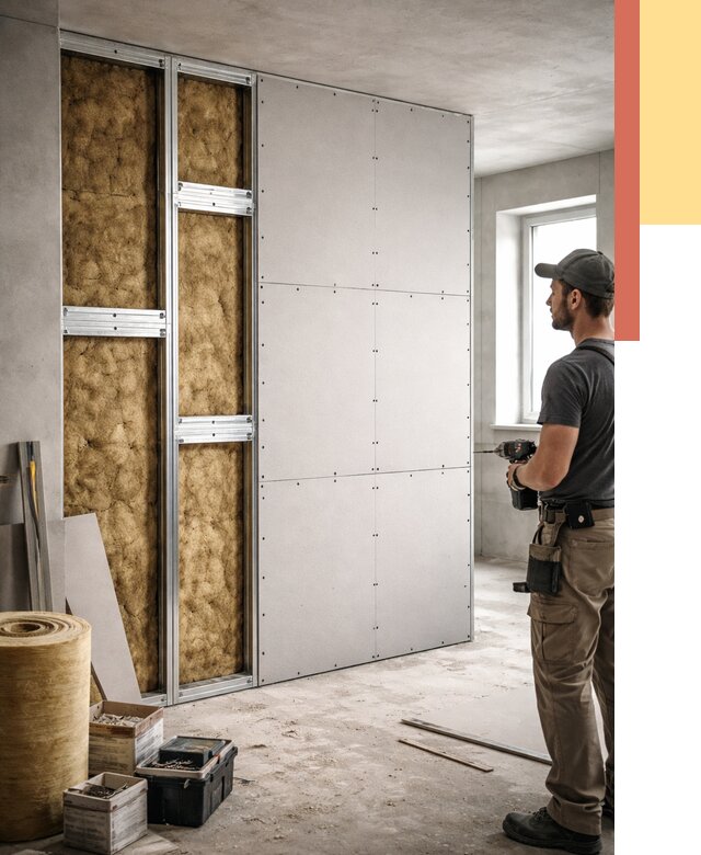 Усиленная перегородка под навеску в Александрове от 13710 руб. — монтаж под ключ | ОТДЕЛОЧНИК-Лкн