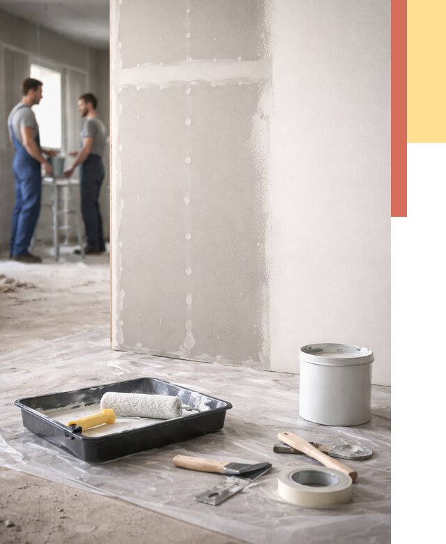 Покраска перегородок из гипсокартона в Александрове от 4820 руб. под ключ | ОТДЕЛОЧНИК-Лкн