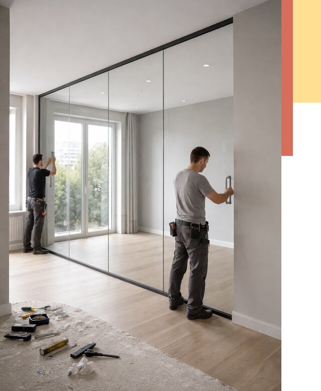 Изготовление стеклянных перегородок в Александрове от 13228 руб. под ключ | ОТДЕЛОЧНИК-Лкн