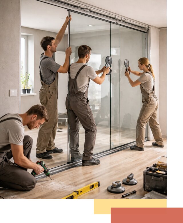 Изготовление стеклянных перегородок на заказ в Александрове